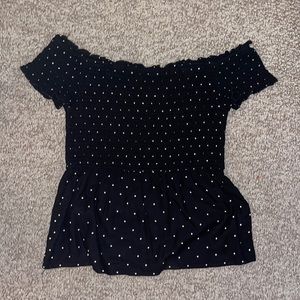 Black Blue Rain top, Size M